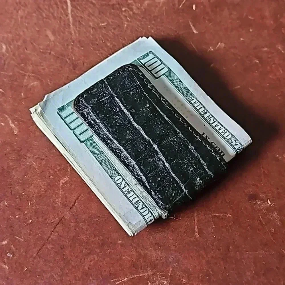 Christian Dior Magnetic Leather Money Clip with Dust Bag - Vintage